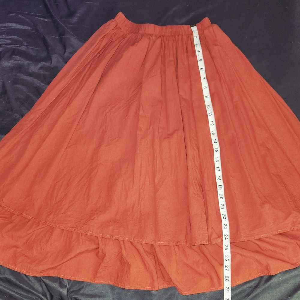 SHEIN Terracotta High-Low Skirt